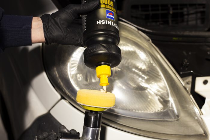 Polishing headlights